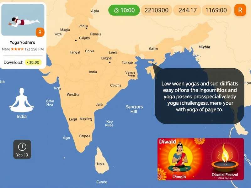 Map showing Yoga Yodhas download distribution across India